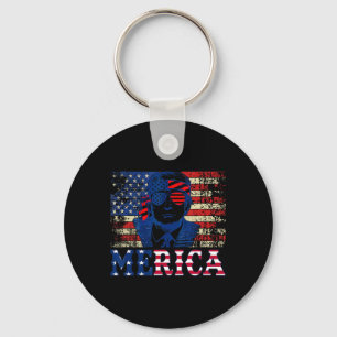 Merica Shirts Fourth 4th Of July Trump American Fl Keychain