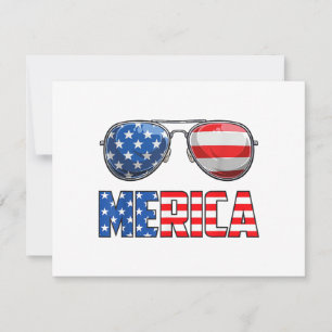 Merica Sunglasses 4th of July for Men Women Kids U Invitation
