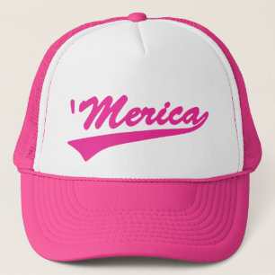 'Merica Swoosh Trucker Hat (Pink)