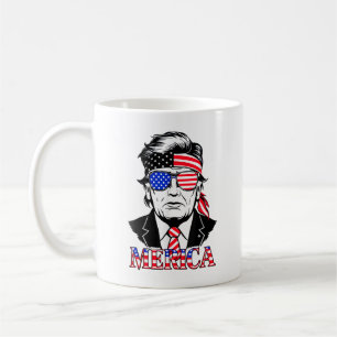 'MERICA TRUMP Happy 4th Of July Trump Coffee Mug