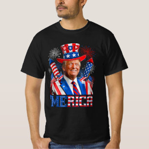 'MERICA TRUMP Happy 4th Of July Trump T-Shirt