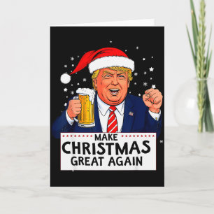Merica Trump Make Christmas Great Again, Us Flag & Card