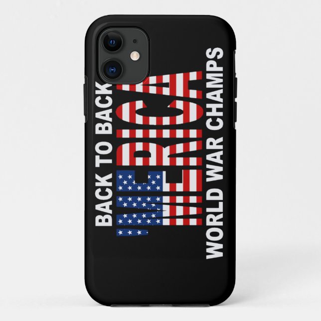 'MERICA US Flag World War Champs  iPhone 5 Case (Back)