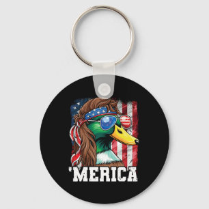 Merica Usa American Flag Patriotic 4th Of July Duc Keychain