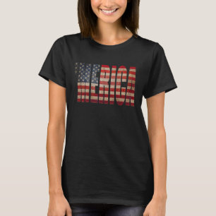 'MERICA Vintage Distressed US Flag T-shirt