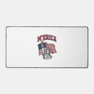 MERICA Vintage Liberty Patriotic Desk Mat