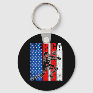 Merica Volleyll Player Usa Independence Day 4th Of Keychain