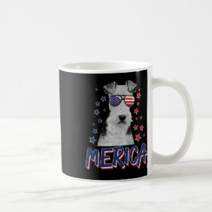Merica Wire Fox Terrier Dog 4th Of July Usa Gift  Coffee Mug