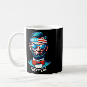 Merica Yeah Abraham Lincoln 4th Of July  Coffee Mug