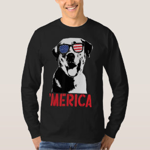 Merica Yellow Labrador American Flag Sunglasses 4t T-Shirt