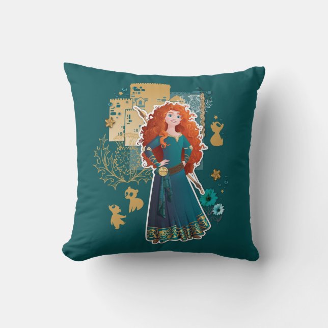 Merida - Confidence Makes Me Brave Throw Pillow (Front)