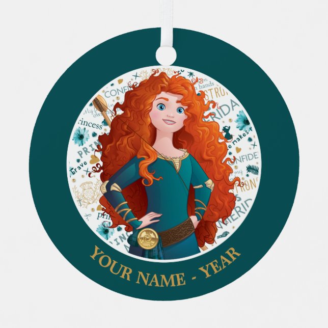 Merida | Hands On Hips Add Your Name Metal Ornament (Front)