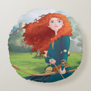 Merida   Let's Do This Round Pillow