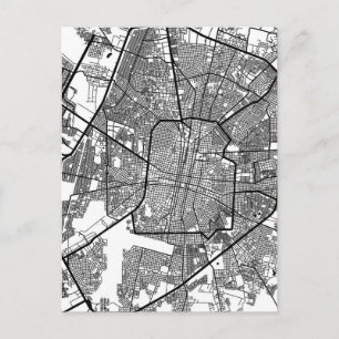 Merida Mexico City Map Postcard