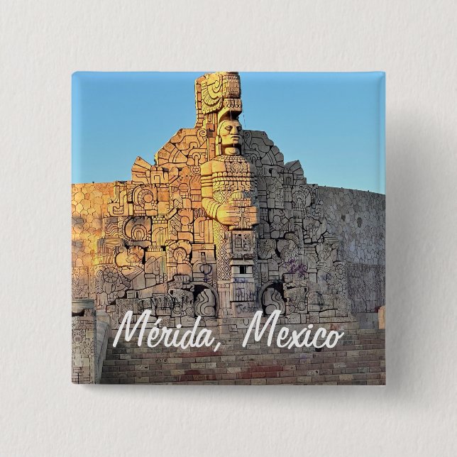 Merida, Mexico - Square Button (Front)