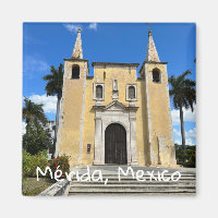 Merida, Mexico - Square Magnet