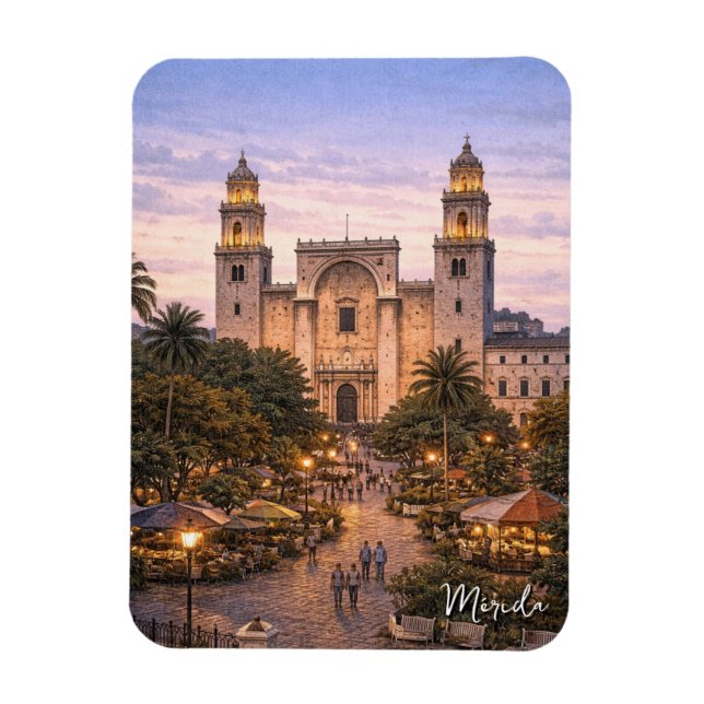 Merida Mexico Travel Magnet (Vertical)