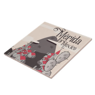 Mérida Mexico travel poster Tile