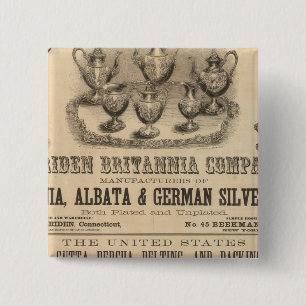 Meriden Britannia Company 2 Inch Square Button