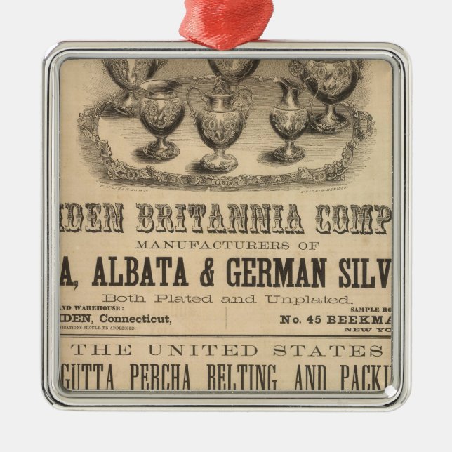Meriden Britannia Company Metal Ornament (Front)