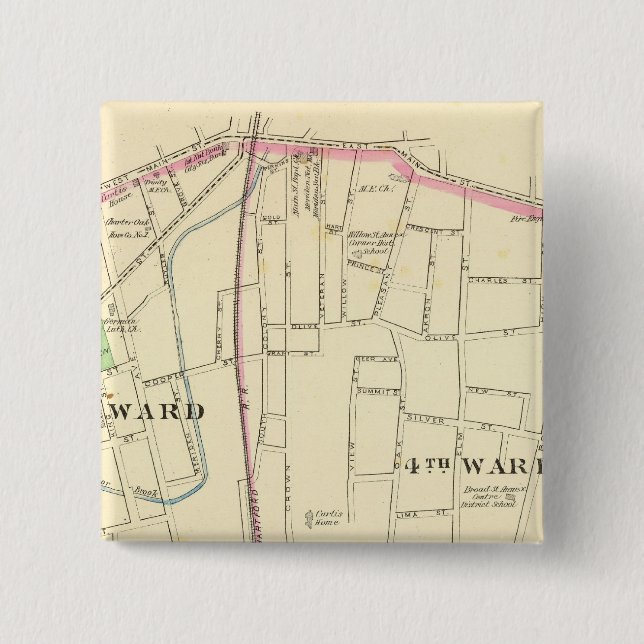 Meriden south 2 inch square button (Front)