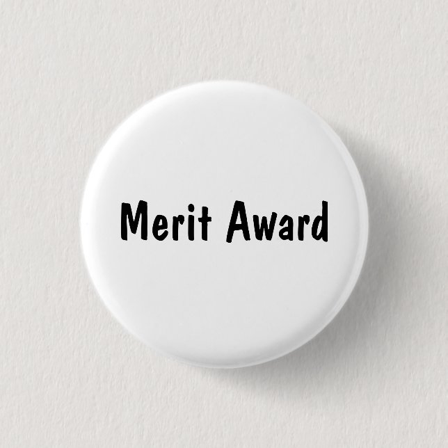 Merit Award 1 Inch Round Button (Front)