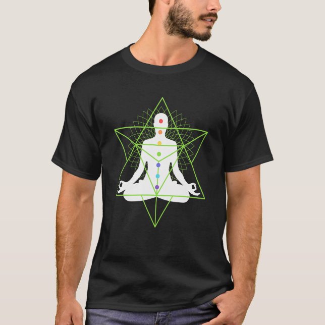 Merkaba Activation  Chakra Alignment Chakra Balanc T-Shirt (Front)