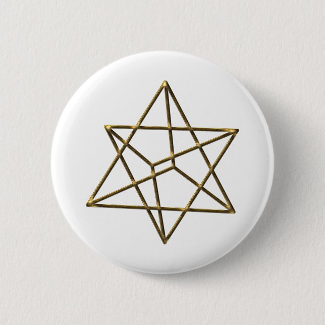 Merkaba - star Tetraeder - Metatron cube 2 Inch Round Button (Front)