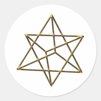 Merkaba - star Tetraeder - Metatron cube Classic Round Sticker