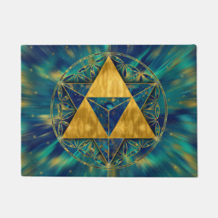 Merkabah in Flower of life Doormat