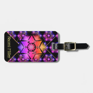 Merkabah Mandala Pattern Luggage Tag