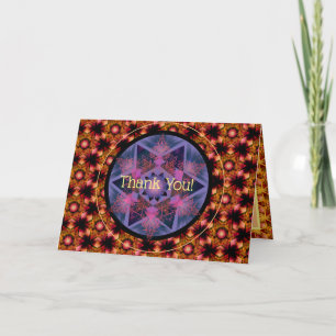 Merkabah Mandala Pattern Thank Yous You Card