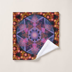 Merkabah Mandala Pattern Wash Cloth