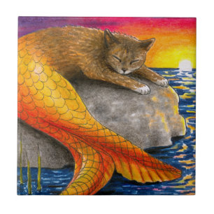 Merkitty Cat Mermaid 30 Tile