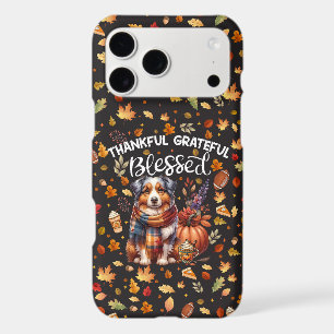 Merle Australian Shepherd Fall Plaid Scarf Pumpkin
