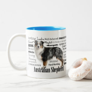 Merle Australian Shepherd Two-Tone Coffee Mug