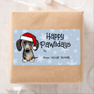 Merle Dapple Dachshund Chien Noël à partir de cade