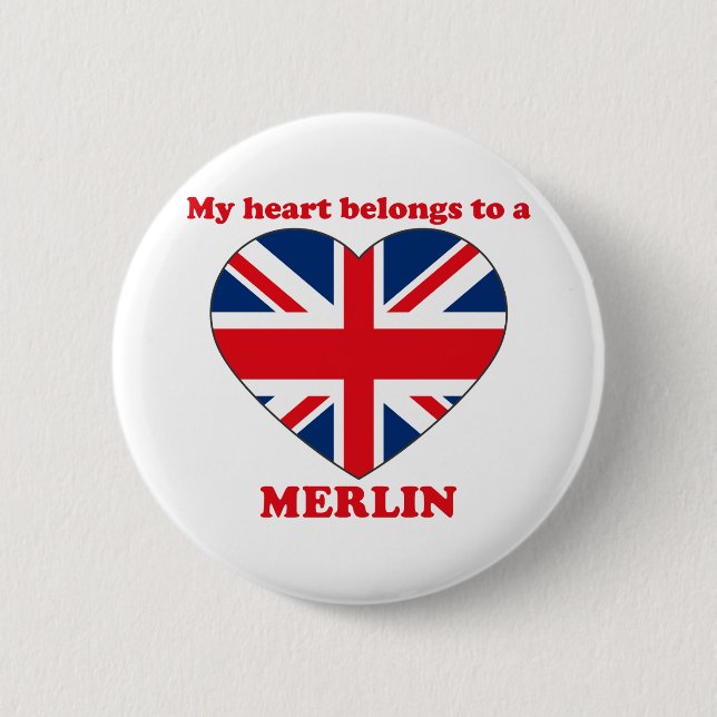 Merlin 2 Inch Round Button (Front)