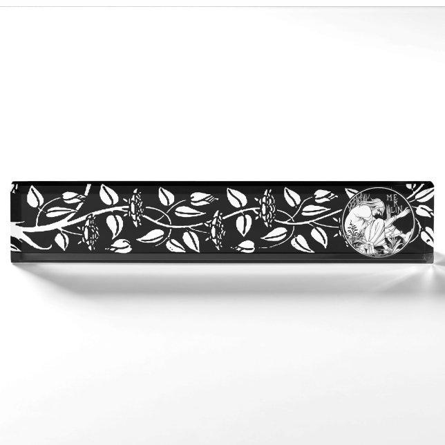Merlin Art Nouveau fantasy Nameplate (Front)