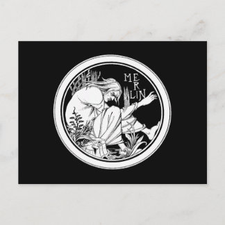 "Merlin" by Aubrey Beardsley, 1893 Postcard