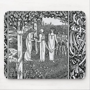 Merlin, by Aubrey Beardsley - HD Mouse Pad