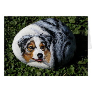 "Merlin" dog rock card