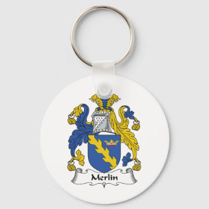 Merlin Family Crest Keychain