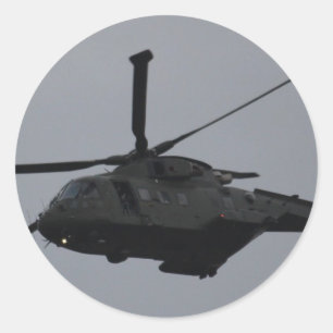 Merlin Helicopter from RAF Benson, United Kingdom Classic Round Sticker