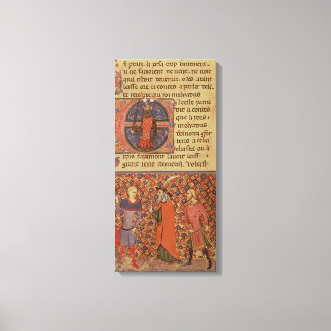 Merlin tutoring Arthur Canvas Print (Front)