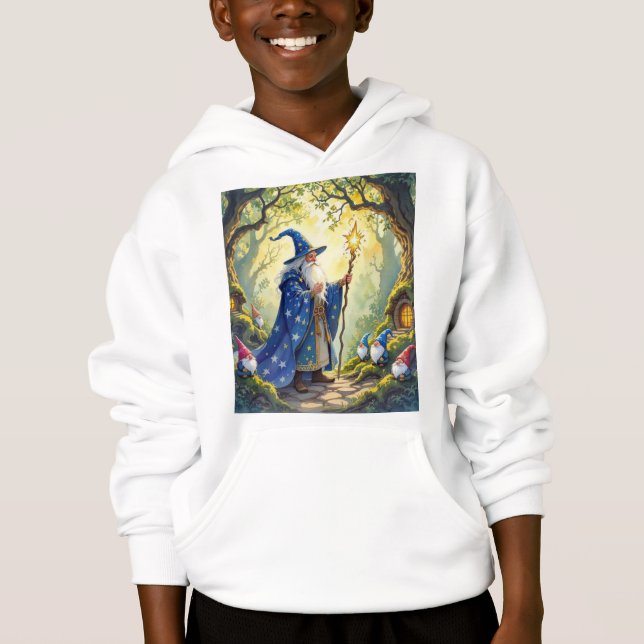 Merlin with Gnomes Hoodie Sweatshirt (Front)