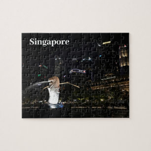 Merlion et Singapour Skyline #1 Jigsaw Puzzle