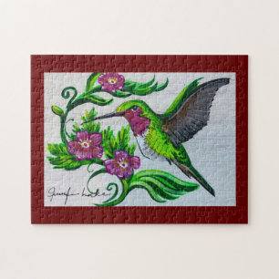 Merlot Hummingbird Jigsaw Puzzle
