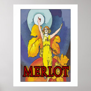 Merlot Maid, Wine Poster