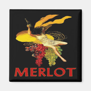 Merlot Maid With Grapes Magnet